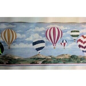 Seabrook Designs HOT AIR BALLOONS Wallpaper Border PB276B ~ 3 ROLLS 45’ Total